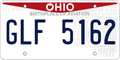 OH license plate GLF5162