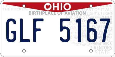 OH license plate GLF5167
