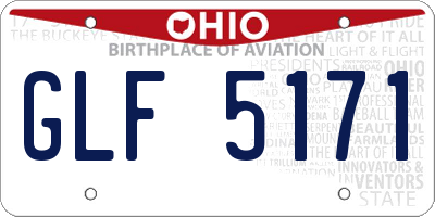 OH license plate GLF5171