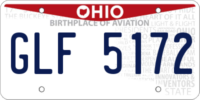OH license plate GLF5172