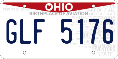 OH license plate GLF5176