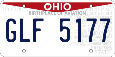 OH license plate GLF5177