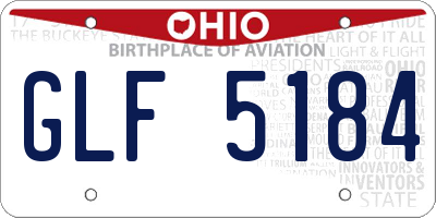 OH license plate GLF5184