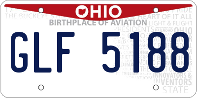 OH license plate GLF5188