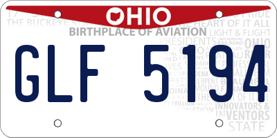 OH license plate GLF5194