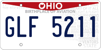 OH license plate GLF5211