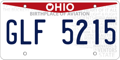 OH license plate GLF5215