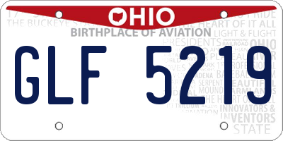 OH license plate GLF5219