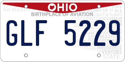 OH license plate GLF5229