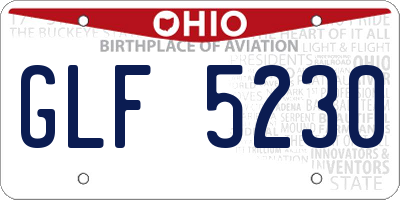OH license plate GLF5230