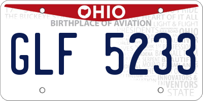 OH license plate GLF5233