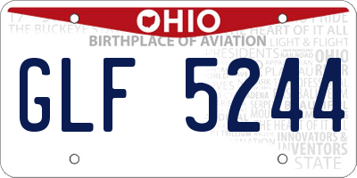 OH license plate GLF5244