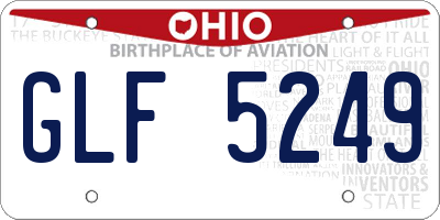 OH license plate GLF5249