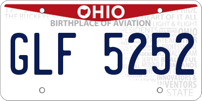 OH license plate GLF5252