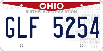 OH license plate GLF5254