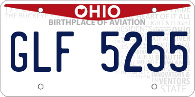 OH license plate GLF5255