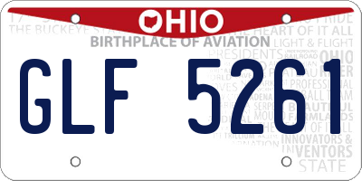 OH license plate GLF5261
