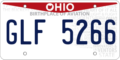 OH license plate GLF5266