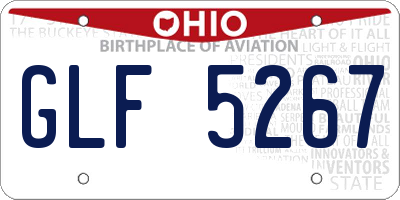 OH license plate GLF5267