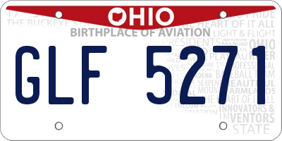OH license plate GLF5271