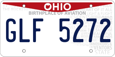 OH license plate GLF5272