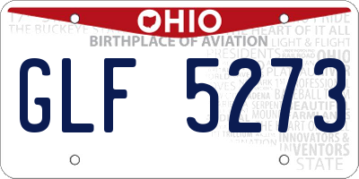 OH license plate GLF5273