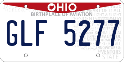 OH license plate GLF5277