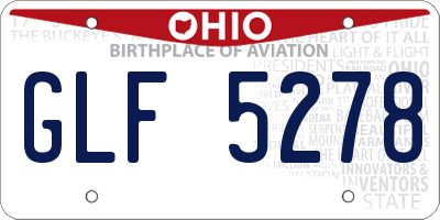 OH license plate GLF5278