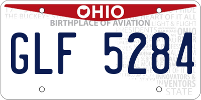 OH license plate GLF5284