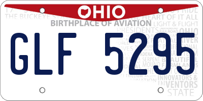 OH license plate GLF5295