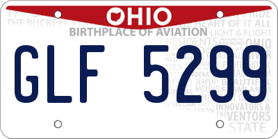 OH license plate GLF5299