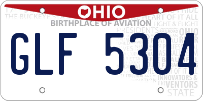 OH license plate GLF5304