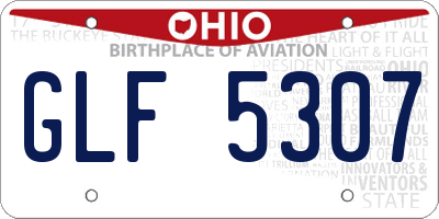 OH license plate GLF5307
