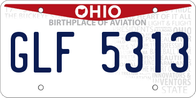 OH license plate GLF5313