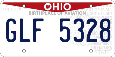 OH license plate GLF5328