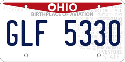 OH license plate GLF5330