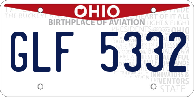 OH license plate GLF5332