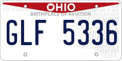 OH license plate GLF5336