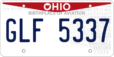 OH license plate GLF5337
