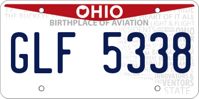 OH license plate GLF5338