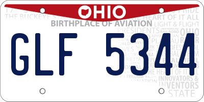 OH license plate GLF5344