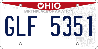 OH license plate GLF5351