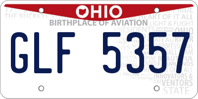 OH license plate GLF5357