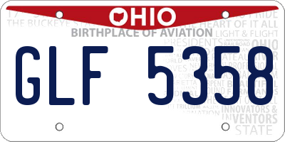 OH license plate GLF5358
