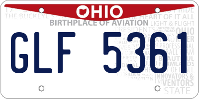 OH license plate GLF5361