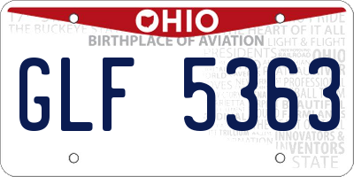OH license plate GLF5363