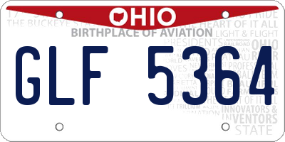 OH license plate GLF5364