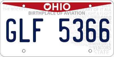 OH license plate GLF5366