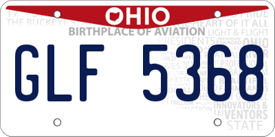 OH license plate GLF5368