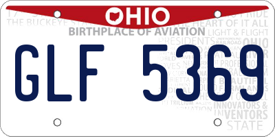 OH license plate GLF5369